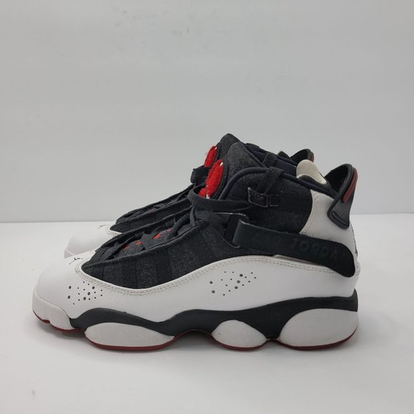 Nike Air Jordan 6 Ring GS Youth Black White Gym Red 323419-012 US Size 4.5Y - Picture 2 of 8